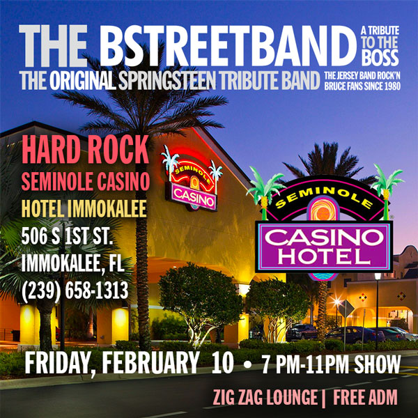 Fri • Feb 10 – Seminole Casino Hotel Immokalee Florida