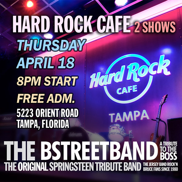 Thurs. April 18 – Tampa Hard Rock Casino, Tampa FL